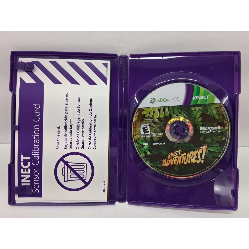 Kinect Adventures! Xbox 360 Game with Calibration Card NTSC Microsoft 2010